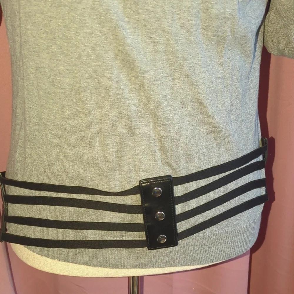 PLUS SIZE Black Caged Belt w/Snap Buttons 3x? - Picture 3 of 11